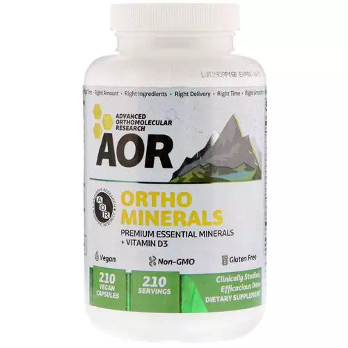 Advanced Orthomolecular Research AOR, Ortho Minerals, 210 Vegan Capsules Review