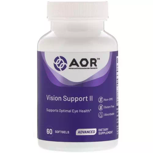 Advanced Orthomolecular Research AOR, Vision Support II, 60 Softgels Review