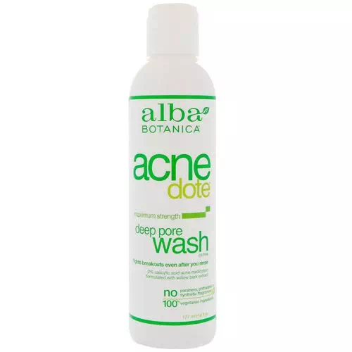 Alba Botanica, Acne Dote, Deep Pore Wash, Oil-Free, 6 fl oz (177 ml) Review