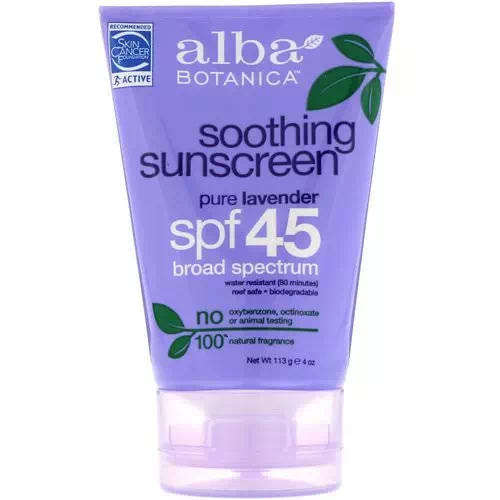 Alba Botanica Soothing Sunscreen Spf 45