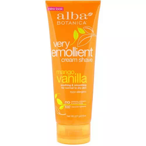 Alba Botanica, Very Emollient Cream Shave, Mango Vanilla, 8 oz (227 g) Review