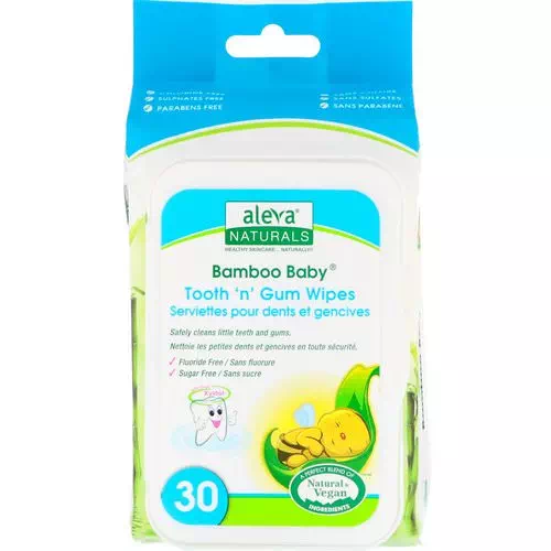 Aleva Naturals, Bamboo Baby Wipes, Tooth 'n' Gum, 30 Wipes Review