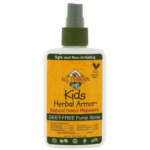 All Terrain, Kids Herbal Armor, Natural Insect Repellent, 4 fl oz (120 ml) Review
