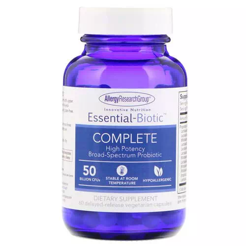 Allergy Research Group, Essential-Biotic Complete, 50 Billion CFU's, 60 Delayed-Release Vegetarian Capsules Review