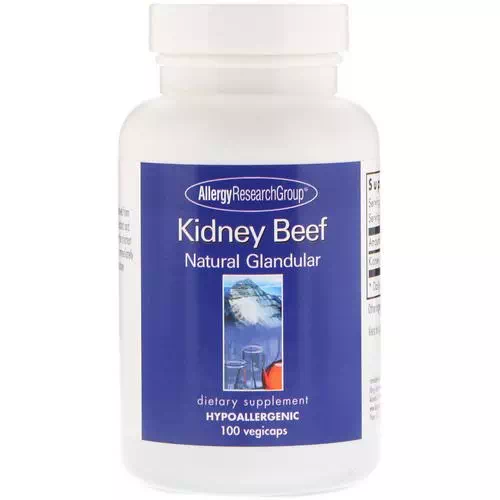 Allergy Research Group, Kidney Beef, Natural Glandular, 100 Vegicaps Review