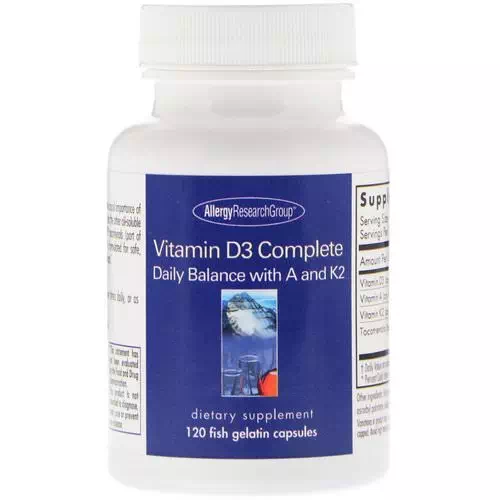 Allergy Research Group, Vitamin D3 Complete, 120 Fish Gelatin Capsules Review