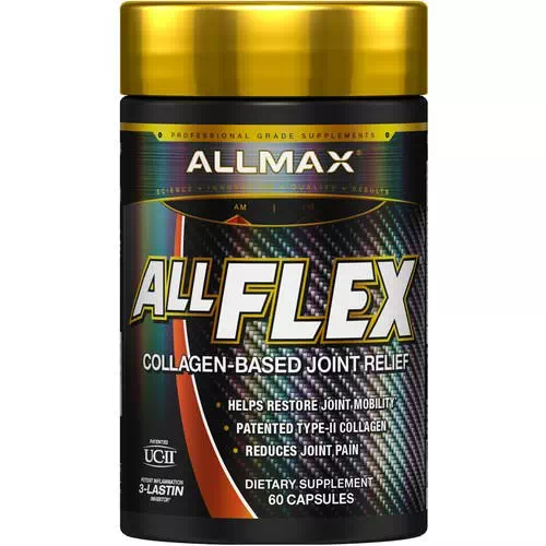 ALLMAX Nutrition, AllFlex, Collagen-Based Joint Relief, UC-II Collagen + Curcumin, 60 Capsules Review