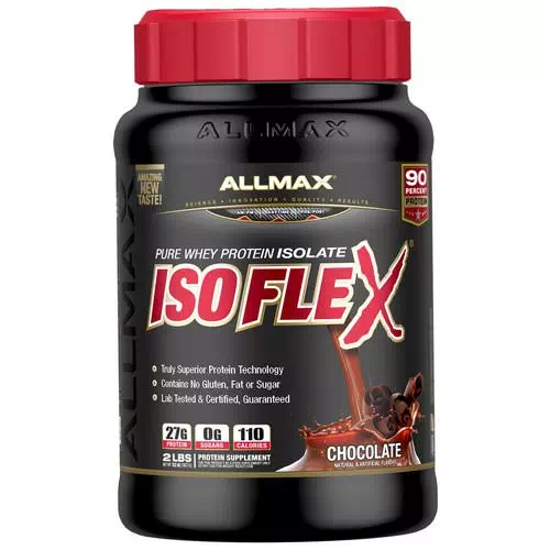 ALLMAX Nutrition, Isoflex, Pure Whey Protein Isolate (WPI Ion-Charged Particle Filtration), Chocolate, 2 lbs (907 g) Review