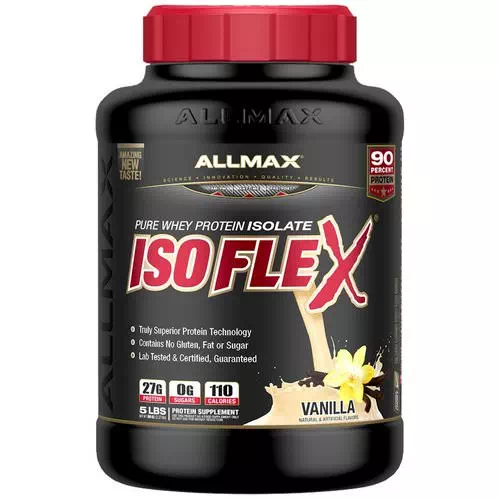 ALLMAX Nutrition, Isoflex, Pure Whey Protein Isolate (WPI Ion-Charged Particle Filtration), Vanilla, 5 lbs (2.27 kg) Review