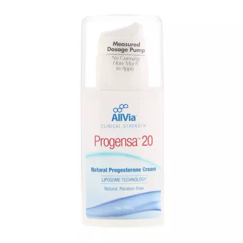 AllVia, Progensa 20, Natural Progestrone Cream, Unscented, 4 oz (113.6 g) Review