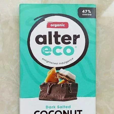 Alter Eco, Organic Chocolate Bar, Dark Salted Coconut Toffee, 2.82 oz (80 g) Review