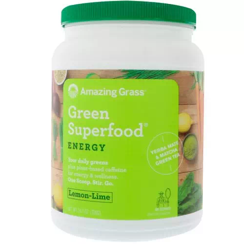 Amazing Grass, Green Superfood, Energy, Lemon Lime, 1.5 lbs (700 g) Review