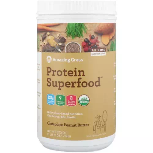 Amazing Grass, Protein Superfood, Chocolate Peanut Butter, 1.7 lbs (774 g) Review