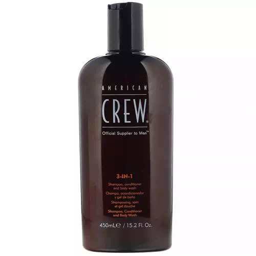 American Crew, 3-In-1 Shampoo, Conditioner, Body Wash, 15.2 fl oz (450 ml) Review