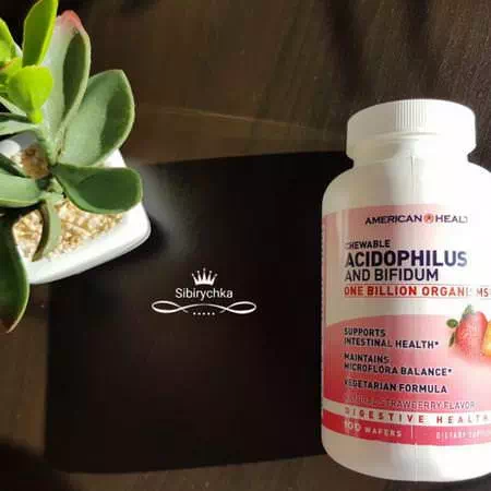 Chewable Acidophilus and Bifidum, Natural Strawberry Flavor