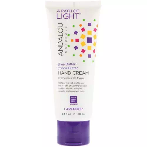 Andalou Naturals, A Path of Light, Shea Butter + Cocoa Butter Hand Cream, Lavender, 3.4 fl oz (100 ml) Review