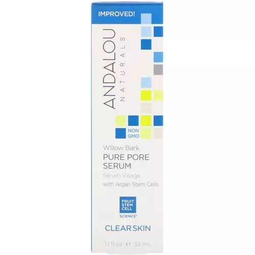 Andalou Naturals, Pure Pore Serum, Clear Skin, Willow Bark, 1.1 fl oz (32 ml) Review