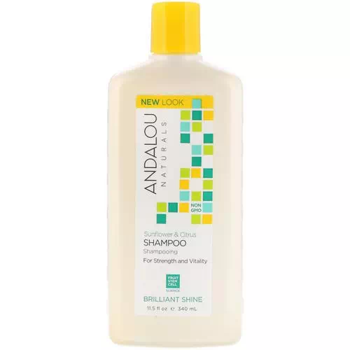 Andalou Naturals, Shampoo, Brilliant Shine, For Strength and Vitality, Sunflower & Citrus, 11.5 fl oz (340 ml) Review