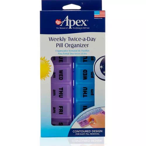 Apex, Weekly Twice-A-Day Pill Organizer, 1 Pill Organizer Review