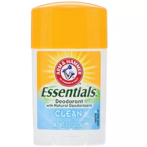Arm & Hammer, Essentials Natural Deodorant, For Men and Women, Clean, 1.0 oz (28 g) Review