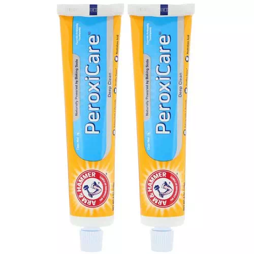 Arm & Hammer, PeroxiCare, Deep Clean, Fluoride Anticavity Toothpaste, Clean Mint, Twin Pack, 6.0 oz (170 g) Each Review