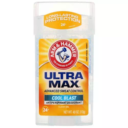 Arm & Hammer, UltraMax, Clear Gel Antiperspirant Deodorant, for Men, Cool Blast, 4.0 oz (113 g) Review