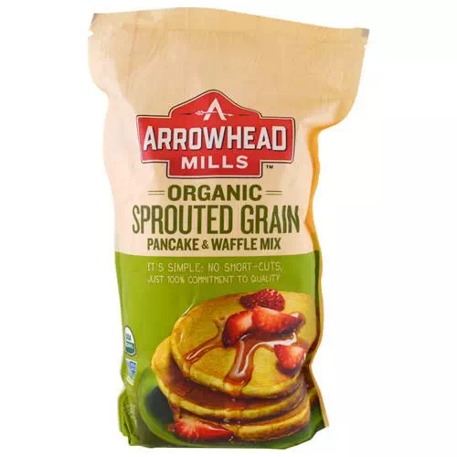 Arrowhead Mills, Organic Sprouted Grain Pancake & Waffle Mix, 1.6 lbs (737 g) Review