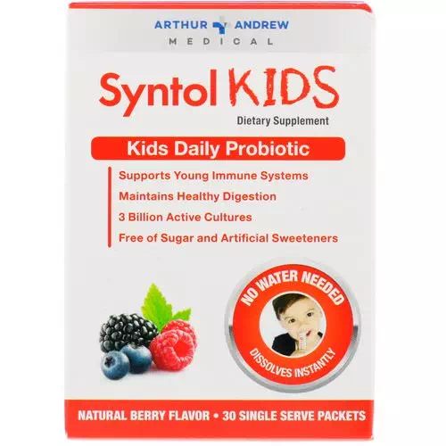 Arthur Andrew Medical, Syntol Kids, Kids Daily Probiotic, Natural Berry Flavor, 30 Single Serve Packets Review