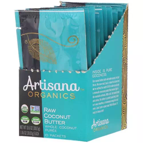 Artisana, Organics, Raw Coconut Butter, 10 Packets, 1.06 oz (30.05 g) Each Review