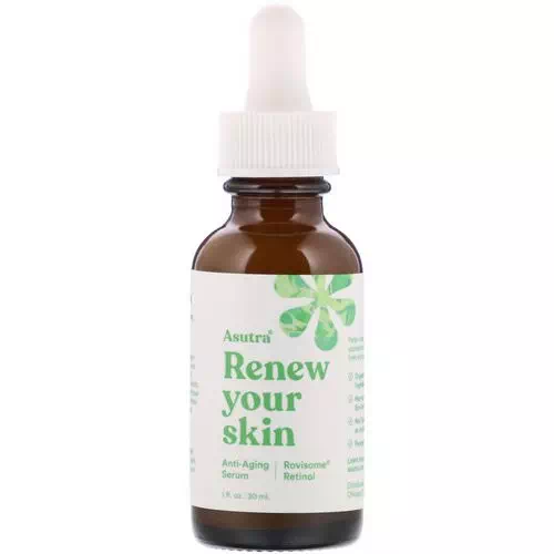 Asutra, Renew Your Skin, Anti-Aging Serum, Rovisome Retinol, 1 fl oz (30 ml) Review
