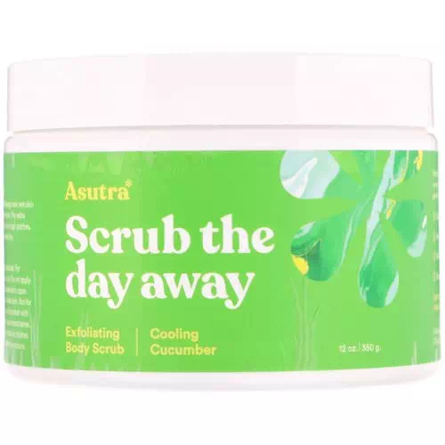 Asutra, Scrub The Day Away, Exfoliating Body Scrub, Cooling Cucumber, 12 oz (350 g) Review