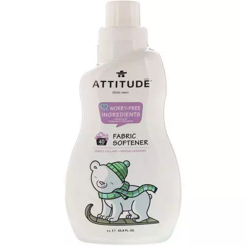 ATTITUDE, Little Ones, Fabric Softener, Sweet Lullaby, 40 Loads, 33.8 fl oz (1 L) Review