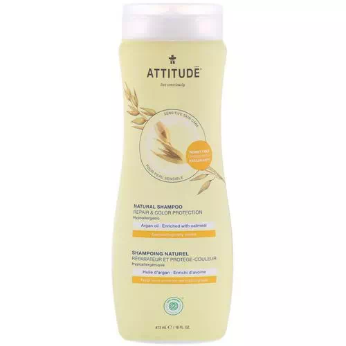 ATTITUDE, Natural Shampoo, Repair & Color Protection, Argan Oil, 16 fl oz (473 ml) Review