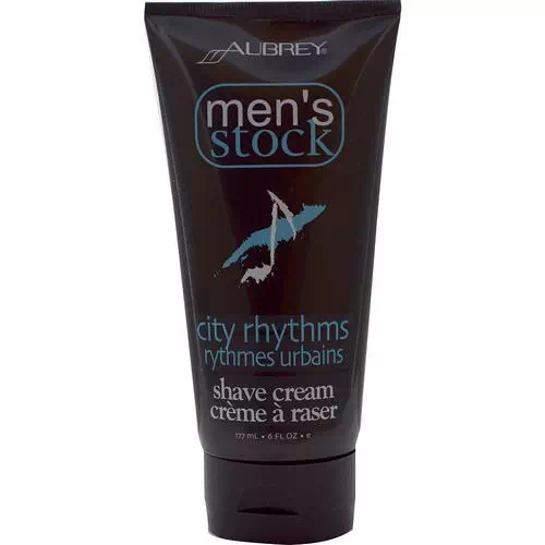 Aubrey Organics, Men's Stock, Shave Cream, City Rhythms, 6 fl oz (177 ml) Review