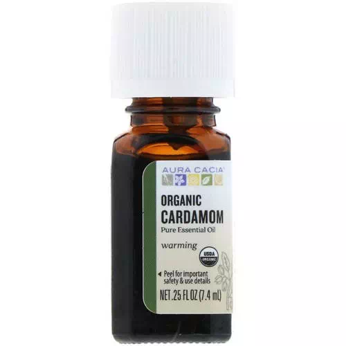 Aura Cacia, Pure Essential Oil, Organic Cardamom, .25 fl oz (7.4 ml) Review
