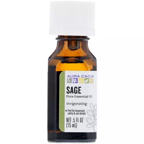 Aura Cacia, Pure Essential Oil, Sage, .5 fl oz (15 ml) Review