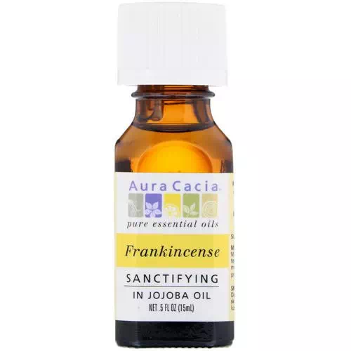 Aura Cacia, Pure Essential Oils, Frankincense, Sanctifying, .5 fl oz (15 ml) Review