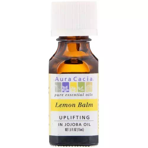 Aura Cacia, Pure Essential Oils, Lemon Balm, Uplifting, .5 fl oz (15 ml) Review