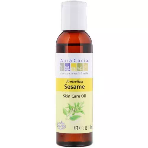 Aura Cacia, Pure Essential Oils, Skin Care Oil, Protecting Sesame, 4 fl oz (118 ml) Review