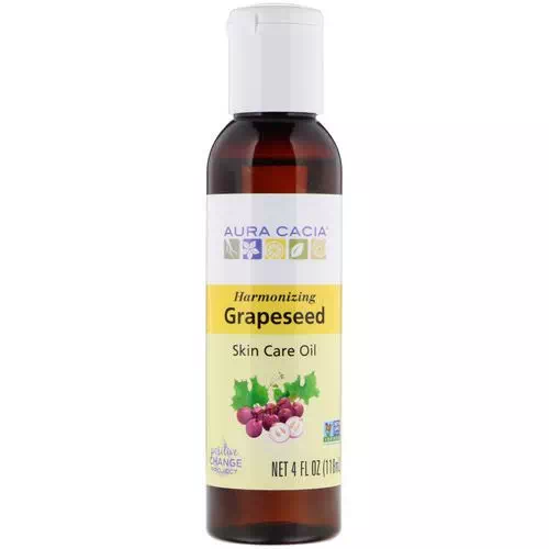 Aura Cacia, Skin Care Oil, Harmonizing Grapeseed, 4 fl oz (118 ml) Review