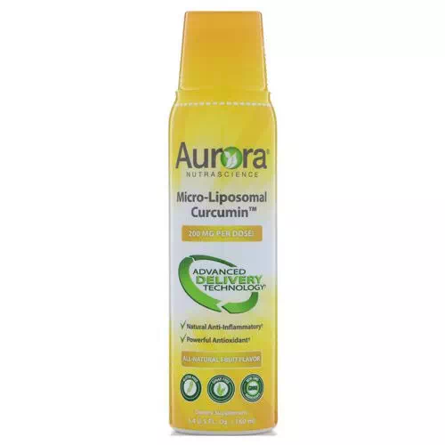 Aurora Nutrascience, Micro-Liposomal Curcumin, All-Natural Fruit Flavor, 200 mg, 5.4 fl oz (160 ml) Review