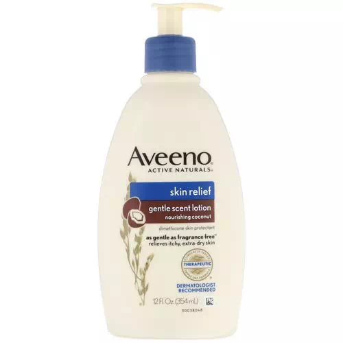Aveeno, Active Naturals, Skin Relief, Gentle Scent Lotion, Nourishing Coconut, 12 fl oz (354 ml) Review