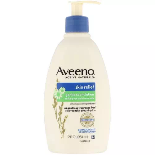 Aveeno, Active Naturals, Skin Relief, Gentle Scent Lotion, Soothing Oat and Chamomile, 12 fl oz (354 ml) Review