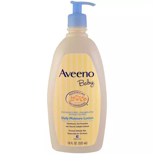 Aveeno, Baby, Daily Moisture Lotion, Fragrance Free, 18 fl oz (532 ml) Review