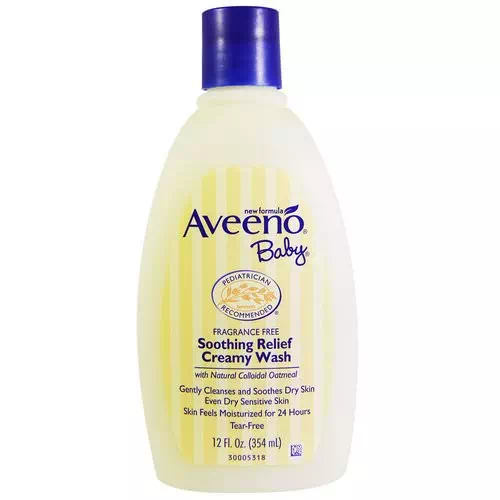 Aveeno, Baby, Soothing Relief Creamy Wash, Fragrance Free, 12 fl oz (354 ml) Review