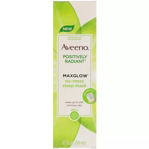 Aveeno, Positively Radiant, MaxGlow No-Mess Sleep Mask, 1.7 fl oz (50 ml) Review