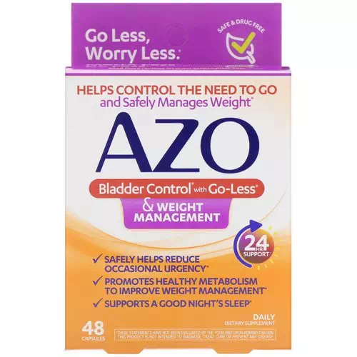 Azo, Bladder Control with Go-Less & Weight Management, 48 Capsules Review