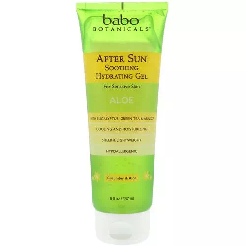 Babo Botanicals, After Sun, Soothing Hydrating Gel, Cucumber & Aloe, 8 fl oz (237 ml) Review