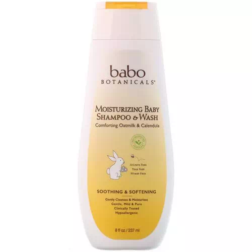 Babo Botanicals, Moisturizing Baby Shampoo & Wash, Oatmilk & Calendula, 8 fl oz (237 ml) Review