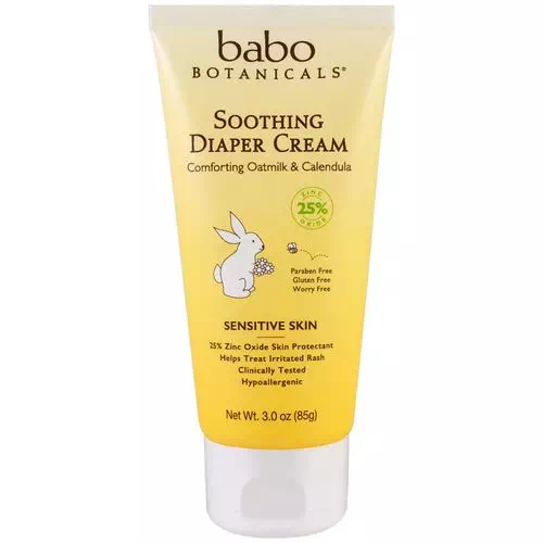 Babo Botanicals, Soothing Diaper Cream, Comforting Oatmilk & Calendula, 3.0 oz (85 g) Review